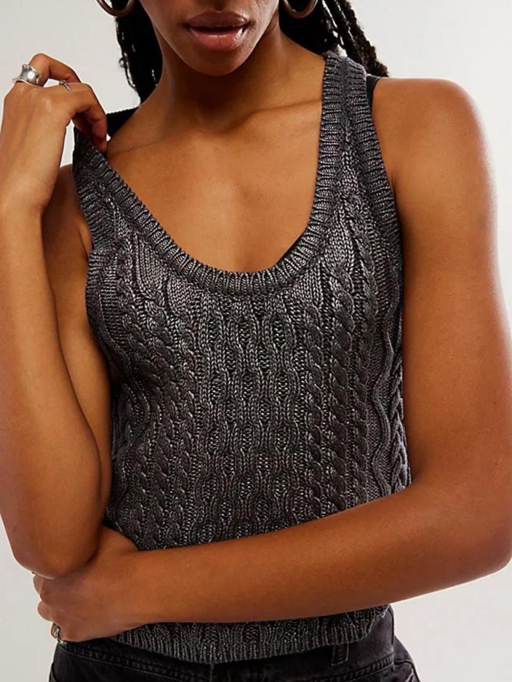 Free People High Tide Foil Print Tank